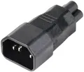 Produktbild: TRU COMPONENTS Netz-Adapter Kaltgeräte-Stecker C14 - Kleeblatt-Buchse C5 Gesamtpolzahl: 3
