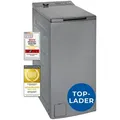 Produktbild: Exquisit Waschmaschine 7,5kg, Waschmaschine schmal, Energieklasse A, 1200 U/Min, Startzeitvorwahl, Kurzprogramm, LTO51207-030A silber-dunkel - Silber