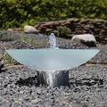 Produktbild: CLGarden Springbrunnen Glas Wasserschale SBGWS1 Garten Brunnen Schale mit LED Beleuchtung