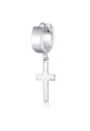 Produktbild: Kuzzoi Paar Creolen Creole Kreuz Scharnier Single 925 Silber, Kreuz