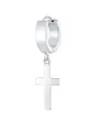 Produktbild: HerrenOhrring Creole Kreuz, Single Scharnier Creole 13mm rund, Ohrring für Mä...