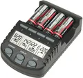 Produktbild: Technoline Technoline 700 Akku - Ladegerät mit LCD - Display, Microprozessor, Schnellladegerät für z. B. Eneloop Akkus, Panasonic Akkus, Varta Akkus, Ansmann Akkus und u.v.m., schwarz