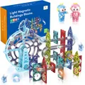 Produktbild: Magnetische Kugelbahn mit LED, 120 Teile, Lernspiel für Kinder