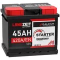 Produktbild: Autobatterie 12V 45Ah 420A/EN Starter Batterie ersetzt 44Ah 42Ah 40AH 46AH 47Ah