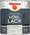 Produktbild: Alpina Bad & Küche Möbel-Lack Tiefsee – seidenmatter Lack für Bad- & Küchenmöbel aus Holz & MDF, streichfertig, hochdeckend & feuchtraumgeeignet, ideal für DIY-Renovierung – 0,75L