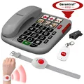 Produktbild: simvalley Senioren-Notruf-Telefon, Funk-SOS-Taster, SOS-Armband, TAE-Adapter