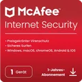 Produktbild: McAfee Internet Security 1-10 Geräte 1 Jahr ESD Lizenz License Key Code Number
