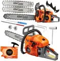 Produktbild: Benzin Kettensäge 5,9PS Motorsäge 2x Schiene 2x Kette Set KD10613 NEU 16