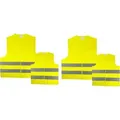 Produktbild: cartrend 50252 Lot de 4 gilets de sécurité Warnweste Erwachsene (L x B x H) 210 x 50 x 250 mm EN 1150, EN 471 1 St.