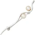 Produktbild: Brosche JOBO, silber (silber 925), Broschen, Damen, Perlen, Silber 925 (Sterlingsilber), 925 Silber mit Süßwasser-Zuchtperlen