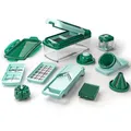 Produktbild: Genius Nicer Dicer Fusion Smart Julietti | Mint-Grün | 16 Teile | Alles-Schneider | Reiben | Julienne | Spiralen | Hobeln | Würfeln | Schneid-Gerät | Bekannt aus TV | NEU, 28.5 x 21 x 16.3 cm