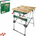 Produktbild: Bosch Arbeitstisch PWB 600 0603B05200 | mobile Werkbank | klappbar | Bambusplatte | 200kg Tragkraft | 4 Spannbacken