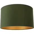 Produktbild: Velourslampenschirm grün 35/35/20 mit goldener Innenseite