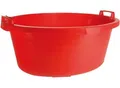Produktbild: Wäschewanne LOCKWEILER, rot, B:75cm H:27cm T:75cm Ø:75cm, Kunststoff, Wäschesammler, Kunststoff, 60 Liter, mit hochstehenden Griffen