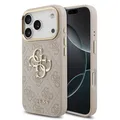 Produktbild: GUESS Case für iPhone 17 Pro Metal Logo Gold Hülle Cover Rosa