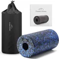 Produktbild: EVEREST FITNESS Faszienrolle Wirbelsäule 30 cm mittel-hart in schwarz/blau inkl. Booklet - Professionelle Faszien Rolle für Rücken - Foam Roller - Massagerolle - Fitness Rolle - Yoga Massageroller