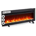 Produktbild: Balderia Elektrokamin Agnes, Elektrischer 3in1 Stand-, Wand- oder Einbaukamin, Heizung 1800 W, 3D-Flammeneffekt, Fernbedienung, Timer, Thermostat schwarz 152 cm x 33 cm x 12 cm