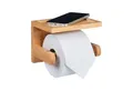 Produktbild: relaxdays Toilettenpapierhalter Bambus Toilettenpapierhalter mit Ablage
