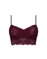 Produktbild: Snocks Spitzen BH - Damen Bustier Spitze, Ohne Bügel, Verstellbare Träger, Elastischer Bund - Angenehm Weiche Material, Sinnliches Design - Gr. M - Farbe Weinrot