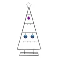 Produktbild: Metall Tannen Baum schwarz mit 10 Haken - 78cm - Weihnachts Schmuck Deko Ständer