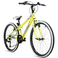 Produktbild: Bergsteiger Kansas 20, 24 Zoll Kinderfahrrad, geeignet für 6, 7, 8, 9, 10, 11 Jahre, 6 Gang-Schaltung, Mountainbike mit Weißwandbereifung, Jungen-Fahrrad, Mädchen-Fahrrad
