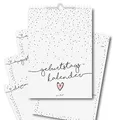 Produktbild: Geburtstagskalender DIN A4 Konfetti-Motiv mit extra langen Zeilen I Spiralbindung A4 I 170 g/qm I jahresunabhängig I immerwährend I Dauerkalender für Frauen, WG, Büro, die ganze Familie I dv917