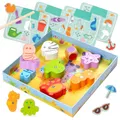 Produktbild: Nene Toys Angelspiel ab 2 Jahren - Magnetisches Fische-Angeln-Spiel, Magnetspiel mit Farbzuordnungs-Puzzle – Motorikspielzeug, Holzspielzeug, Montessori-Lernspiel – Geschenk Jungen Mädchen 2 3 Jahren