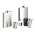 Produktbild: Flachmann set Edelstahl Trinkflasche wasserdicht leicht Edelstahl Flachmann
