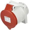 Produktbild: MENNEKES 3451 Steckdose, gerade, Schutzart IP 44, 6 Stunden Erdung, 5-polig, 32 A, 400 V, Rot