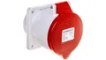 Produktbild: Gerade Einbausteckdose 5P 32A 400V rot IP44 3451 MEN3451