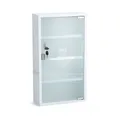 Produktbild: ZELLER 18122 Medizinschrank, Metall weiß pulverbeschichtet/Glas, abschließbar...