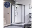 Produktbild: Komplettdusche BREUER BR 100 Anschlag links 80 x 120 x 204 cm schwarz