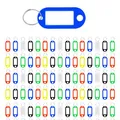 Produktbild: Westcott Schlüsselanhänger 100 Stück | 100er Pack robuste Anhänger zum Beschriften mit austauschbaren Etiketten | Mit Metall-Ring in der Farbe Blau | E-10653 00