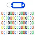 Produktbild: Schlüsselanhänger 100 Stück | 100er Pack robuste Anhänger zum Beschriften mit...
