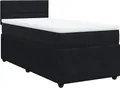 Produktbild: vidaXL Boxspringbett mit Matratze Schwarz 90x190 cm Samt