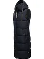 Produktbild: Navahoo Damen ärmellose lange Outdoorweste warme Winterjacke Schnuffelchen Navy Gr. XS
