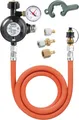 Produktbild: GOK Regler-Schlauch-Set mit Manometer EN61-DS 1,5 kg/h 50 mbar mit KLFxSKUx1500, 3 Stecknippeln und Mini-Tool