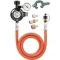 Produktbild: GOK Regler-Schlauch-Set mit Manometer EN61-DS 1,5 kg/h 50 mbar mit KLFxSKUx1500, 3 Stecknippeln und Mini-Tool