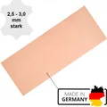 Produktbild: Blankleder - Punzierleder XXL 250x600mm 2,5-3,0mm stark - Fettleder XXL großer Lederzuschnitt, Dickleder, Punzierleder vegetabil gegerbte Rindleder, Vollrindleder,Sattlerleder