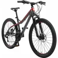 Produktbild: BIKESTAR Hardtail Aluminium Mountainbike 26 Zoll, 21 Gang Shimano Schaltung mit Scheibenbremse | 16 Zoll Rahmen MTB Erwachsenen- und Jugendfahrrad ... - Grau/Rot