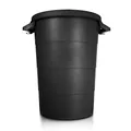 Produktbild: BigDean wetterfeste Universaltonne mit Deckel und 2 stabilen Tragegriffen 80 Liter SCHWARZ - Regentonne Mülleimer - Indoor und Outdoor geeignet - Made in Europe
