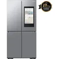 Produktbild: Samsung Family HubTM+ RF9000 French Door mit AI Vision und Beverage Center, EEK: E, 636 L Edelstahl Look