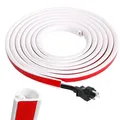 Produktbild: Minikabelkanäle 2m Halbrunde Kabelabdeckung Kabelschacht, PVC Flexibler Kabel...