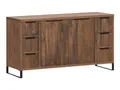 Produktbild: Woodkings Sydney Waschtisch I BxHxT: 138x60x45 I massiv Holz PinieI Doppelwaschtisch Badezimmer I Bad Unterschrank mit Schubkästen und Türen
