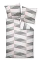 Produktbild: Janine Bettwäsche Set J.D. 87014 01 Rosa Taupe Grau Geometrie Dreieck Raute Modern Baumwolle Mako Satin, Größe:155 cm x 220 cm