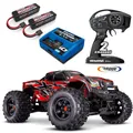 Produktbild: TRAXXAS # X-Maxx 4x4 VXL Rot Belt +2 Lipos Traxxas 5000mAh 4S + Live Lipo Lader