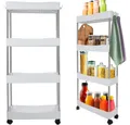 Produktbild: Ruhhy Badorganizer Küchenorganizer Badregal Regal (Spar-Set, 1 St., mobiler Schrank), Vier drehbare Schwenkräder