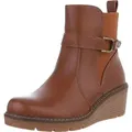 Produktbild: Ital-Design Damen Stiefeletten Textiloptik, Lederoptik Keilstiefeletten 88577501 Camel Gr. 37 - Kastanienbraun - 37