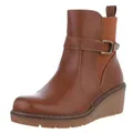 Produktbild: Ital Design Damenschuhe Stiefeletten Keilstiefeletten, 5511-, Kunstleder, Camel, Gr. 37