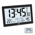 Produktbild: ADE Digitale Funkuhr mit großem XL-Display | Kalender | mit Temperaturanzeige & Hygrometer | Wanduhr | Funkwecker mit 2 Weckzeiten und Schlummerfunktion | schwarz